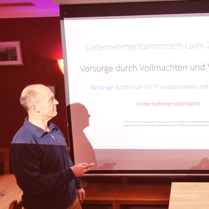 Siegfried Mai beim 98. Unternehmerstammtisch