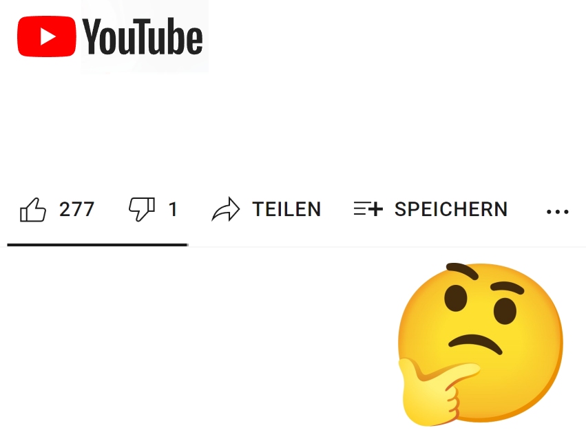 YouTube schaltet Dislike-Button ab